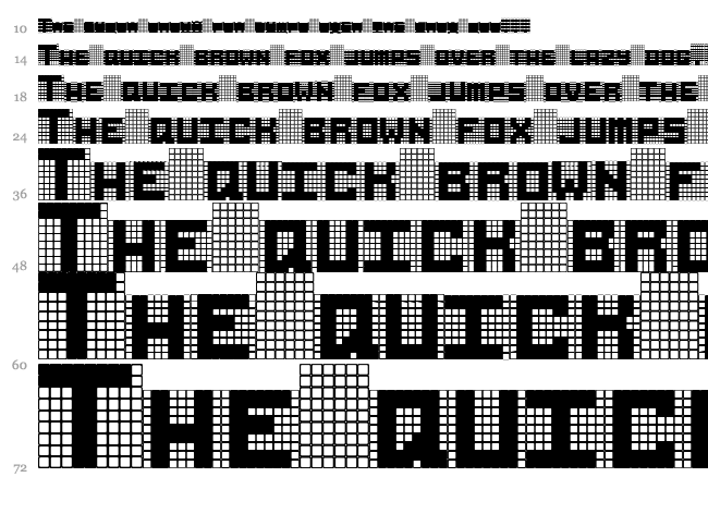 Rubiks Cube font waterfall